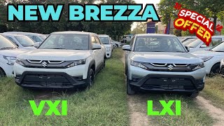 Brezza lxi 2025 vs Brezza vxi 2025  Discount Offers  Detail Comparison [upl. by Aerdnahs83]