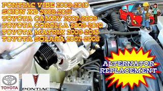 Solara Camry Highlander Alternator Replacement [upl. by Beauchamp]