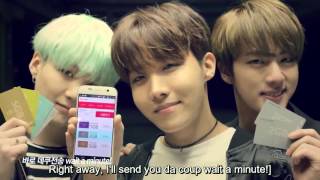 ENG SUB BTS SK Telecom CF 5 BTS vs JESSI [upl. by Labanna]