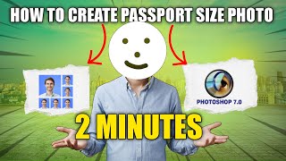 Passport size photo in 2 minute How to use photoshop action file how to create passport size photo [upl. by Edmonda]