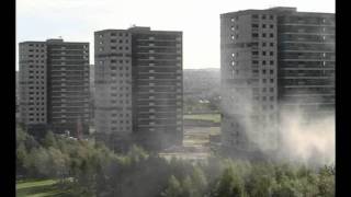 Edinburgh Sighthill Flats Demolition 25 September 2011 [upl. by Pepi]