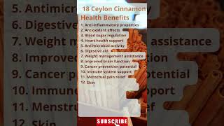 18 ceylon cinnamon health benefits superfoods [upl. by Amoritta]