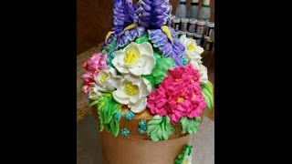 How To Make a Flower Pot Cake  Cake Decorating [upl. by Ambrose]