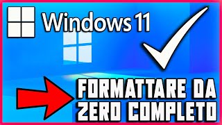 COME FORMATTARE DA ZERO WINDOWS 11  TUTORIAL ITA 2024 viral tutorial windows11 guide [upl. by Adnahcal]