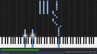 Djadja amp Dinaz  Capitaine Piano Synthesia EASY SLOW  SCORE [upl. by Cecily]