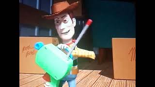 Toy Story 1995  Scud vs Woody Buzz Chase Scene [upl. by Anirroc]