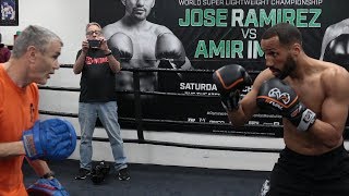 Full James DeGale mitts workout for Caleb Truax rematch [upl. by Eide]