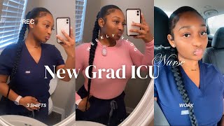 A WEEK IN THE LIFE OF A NEW GRAD ICU NURSE  🩺 MY FIRST SHIFTS OFF ORIENTATION [upl. by Esdnil]