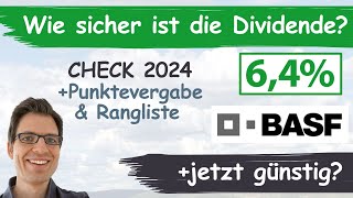 BASF Aktienanalyse 2024 Wie sicher ist die Dividende günstig bewertet [upl. by Auot]