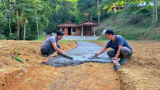 The process of helping the KONG family rebuild Digging the ground to make a beautiful gate and road [upl. by Goltz]