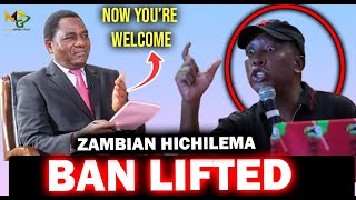 Zambian President HAkainde Hichilema Lifting BAN on Julius Malema [upl. by Roxane]