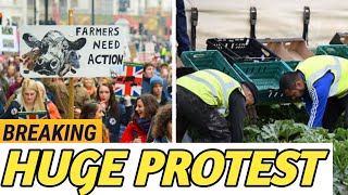 Britain to STANDSTILL As Famers Strikes Threaten FOOD SHORTAGES Amid Labour Tax Row [upl. by Yniatirb]