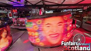 Taylors Fairground Attraction Waltzer At The Kirkcaldy Links Market 2024 [upl. by Huberty]