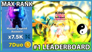 I Became Max Rank amp Got Number One On The Top Leaderboard In Roblox Ninja Legends [upl. by Jezebel911]