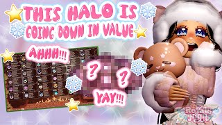 🤗OMG😱 THIS HALO IS GOING DOWN IN VALUE 😳FAST👀  Royale High Glitterfrost [upl. by Nalor]