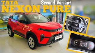 NEW TATA NEXON PURE SECOND VARIANT DETAILED MALAYALAM REVIEW  ONROAD PRICE  FEATURES [upl. by Sudbury]