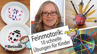 10 schnelle FeinmotorikÜbungen für Kinder  Betzold TV Kindergarten [upl. by Orva]