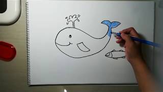 Bible Story Jonah and the Whale How to draw Fish Learning with Enjae [upl. by Fairfax]