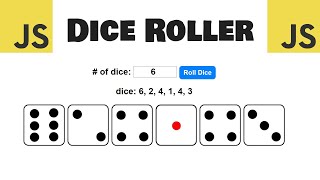 Build this JavaScript Dice Roller program 🎲 [upl. by Brit]