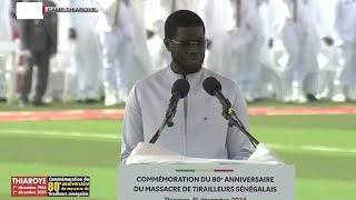 80ème anniversaire du massacre des tirailleurs sénégalais à Thiaroye diomayepresidentThiaroye44 [upl. by Alyakcm]