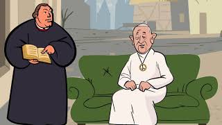 Martin Luther and Frank the Hippie Pope Talk James 2 [upl. by Eidnas]