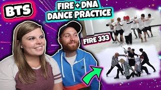 CHOREOGRAPHY BTS 방탄소년단 불타오르네 FIRE Dance Practice and DNA Dance Practice Reaction [upl. by Cave558]