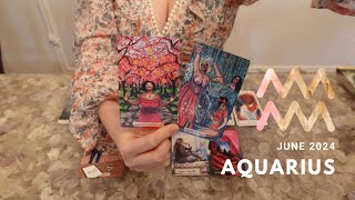 AQUARIUS June 2024 Tarot Reading [upl. by Analli]