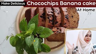 Banana cake recipe  Moist and Fluffy chocochips Banana Bread👍 cake healthyfood trending recipe [upl. by O'Donovan]