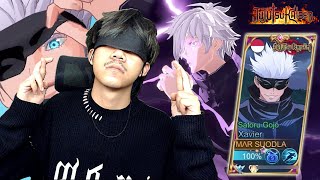 REVIEW SKIN XAVIER GOJO SATORU JUJUTSU KAISEN x MOBILE LEGENDS [upl. by Lundt154]