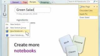 How to organize stuff in Microsoft OneNote 2010 [upl. by Shyamal]