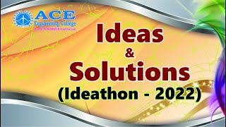 New amp Innovative Ideas Problem Statements Proposed Solutions  Depof CSE amp IoT  ACE Engg College [upl. by Deehahs]