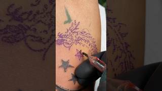 Whipshading tattoo technique with The best rotary tattoo machine Romanovrotary tattoo [upl. by Shelden]