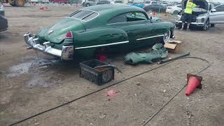 1955 Cadillac up for auction at IAA heavy left side damage [upl. by Lorola530]