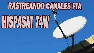 RASTREANDO CANALES LIBRES FTA DEL SATELITE HISPASAT 74 W USANDO TPS CON DOBLE POLARIDAD [upl. by Nref]