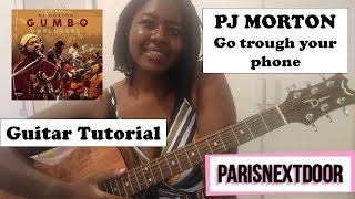 GO THROUGH YOUR PHONE  PJ MORTON  GUITAR TUTORIAL [upl. by Ylesara]