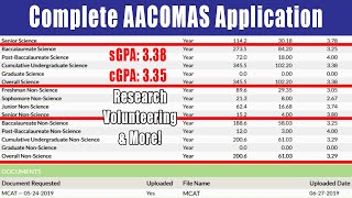 AACOMAS Application Review of Current Medical Student [upl. by Lepley]