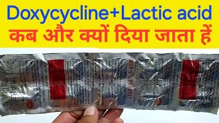 doxycycline and lactic acid bacillus capsules  doxycycline hyclate 100 mg uses in hindi [upl. by Lirva]