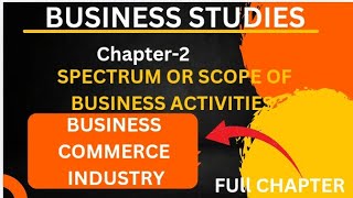 SPECTRUM Or scope of business activitiesBusinessIndustryCommerce Business Studies11amp12BComBBA [upl. by Nnasor]