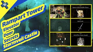 Elden Ring  Rampart Tower Elevator All Secrets  Stormveil Castle [upl. by Holloway605]