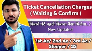 Train Ticket Cancellation Charges Irctc 2024  Waiting and Confirm Refund Rules of Railway  Hindi [upl. by Alak32]