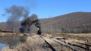 Steam LocomotiveHeisler Pulling A Freight Consist [upl. by Ainivad]