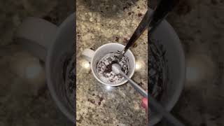 How to make the best tasting Oreo mug cake shorts cooking dessert [upl. by Brandyn]