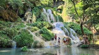 🇹🇭 Erawan Waterfalls Kanchanaburi [upl. by Auhsaj]