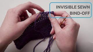 Invisible Sewn BindOff Tutorial [upl. by Kadner]