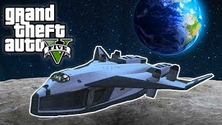 GTA 5  FLYING TO THE MOON IN A SPACE SHUTTLE GTA 5 Mods [upl. by Constantino]