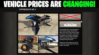 BIG GTA ONLINE CHANGES Oppressor Mk2 PRICE INCREASE License Plate Changes amp MORE [upl. by Jerrilee118]