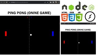 Ping Pong Multiplayer Game using Socket io and NodeJS [upl. by Otilrac]