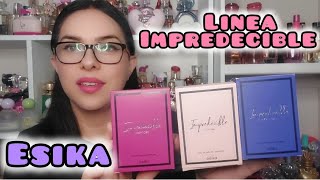 3 Perfumes Sensuales LÍNEA IMPREDECIBLE DE ESIKA esika belcorp [upl. by Esdnil]