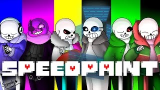 SpeedPaint Alternative Universe Sans Undertale AUs Part 4 [upl. by Nadya]