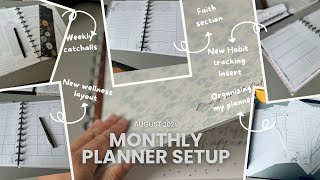 Monthly Planner Set Up  Planner Reorganization August 2024 [upl. by Ferrick]